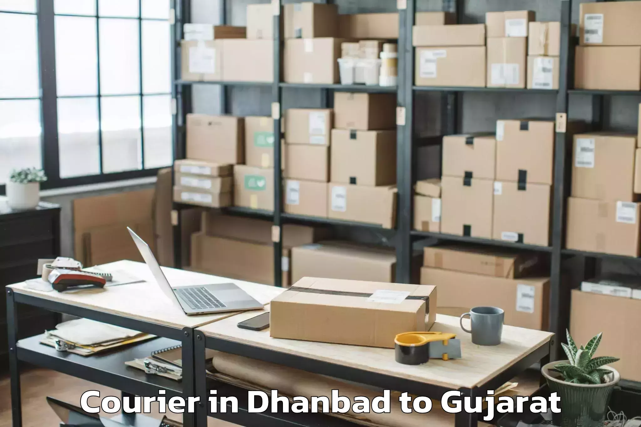 Top Dhanbad to Bedi Courier Available